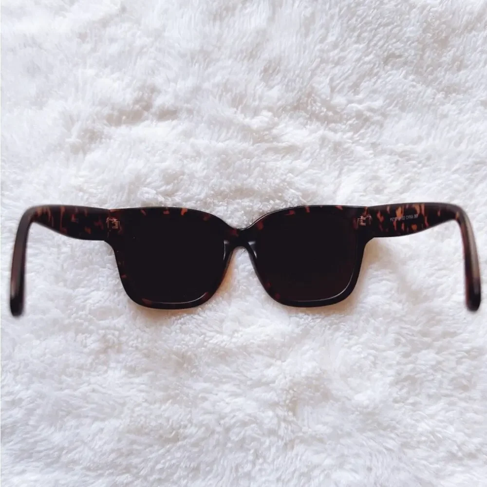 Jack Dark Tortoise Brown Square Sunglasses